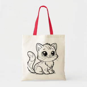 Bolsa Tote de Arte de Linha Minimalista Fofa de Ga