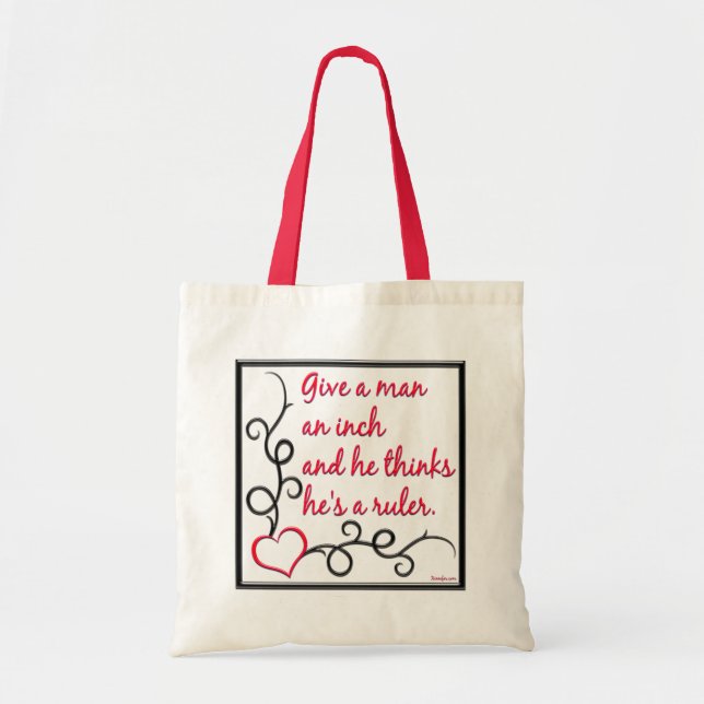 Bolsa Tote Dê as bolsas de uma polegada (Frente)