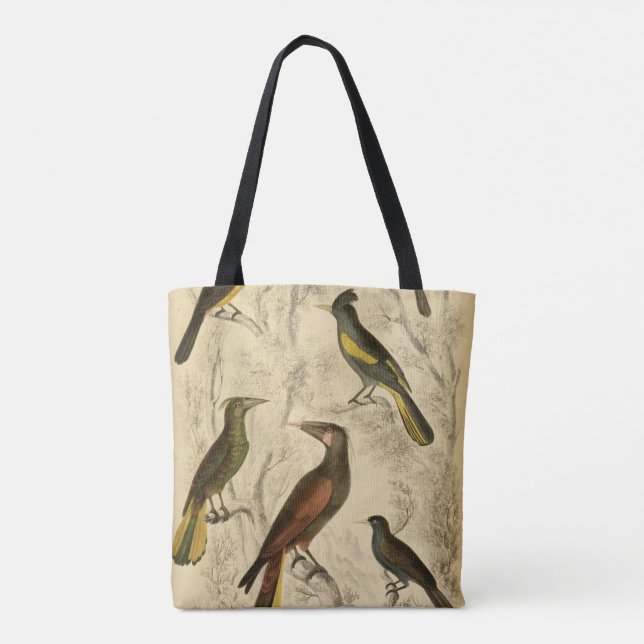 Bolsa tote de aves da América Central e do Sul (Verso)