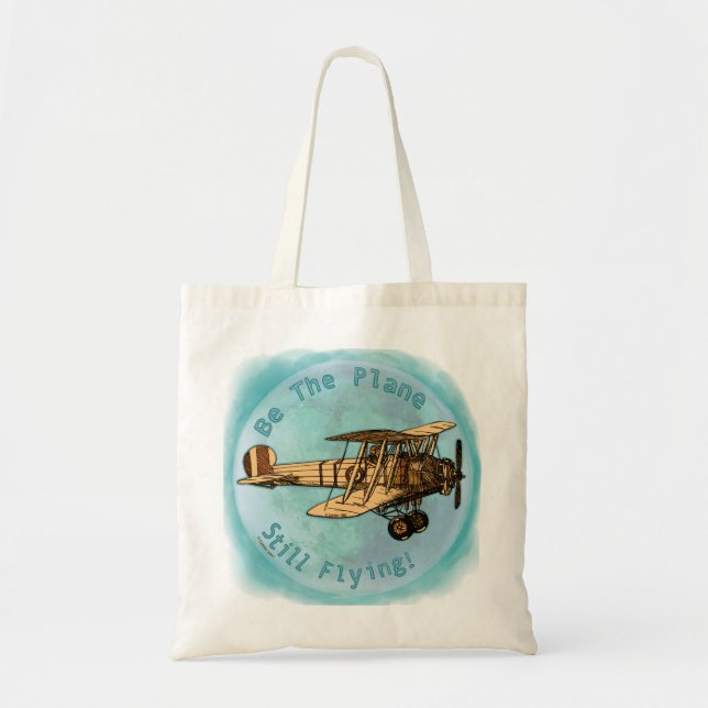 Bolsa tote de avião biplano (Frente)