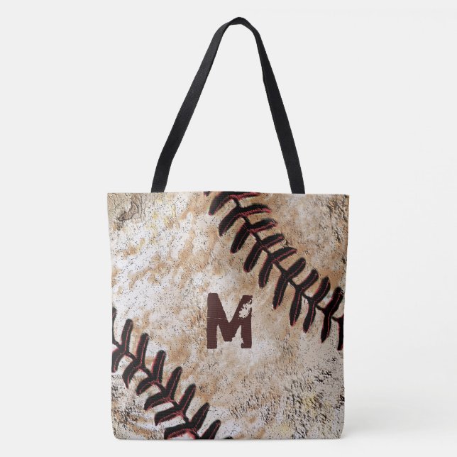 Bolsa Tote de Beisebol com Número ou Monograma (Frente)