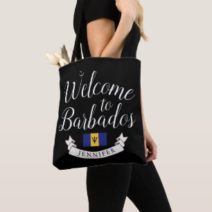 Bolsa Tote Dê boas-vindas ao favor do casamento do destino d