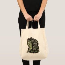 Bolsa tote de bordado verde com estética botânica