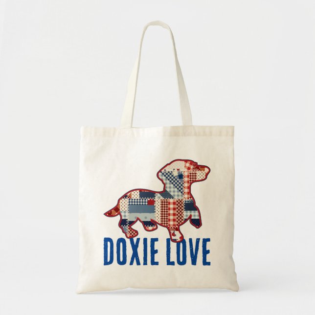 Bolsa Tote de Cachorro Dachshund Fofo (Frente)
