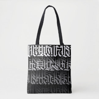 Bolsa tote de caligrafia moderna