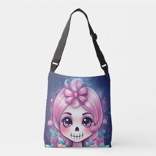 Bolsa Tote de Caveira Fofa (Frente)