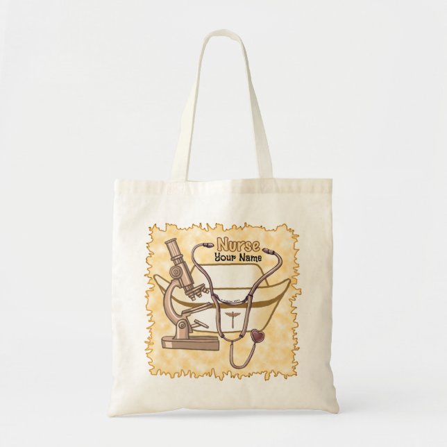 Bolsa tote de colagem de enfermeira (Frente)