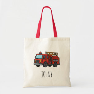 Bolsa Tote de Criança Caminhão de Bombeiros Vermel