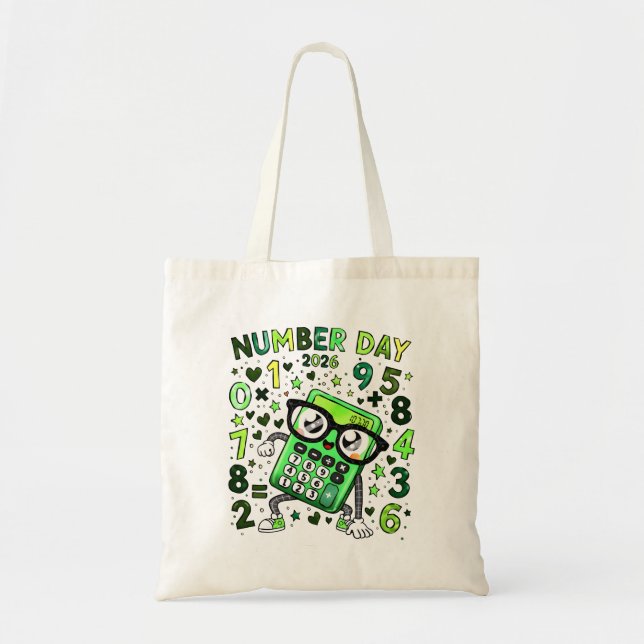 Bolsa Tote de Design de Calculadora de Matemática  (Frente)
