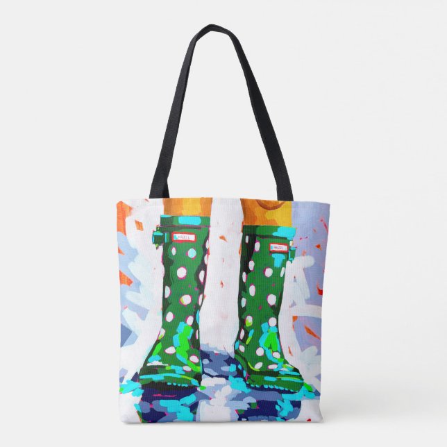 Bolsa Tote de dupla face Rainboots (Verso)