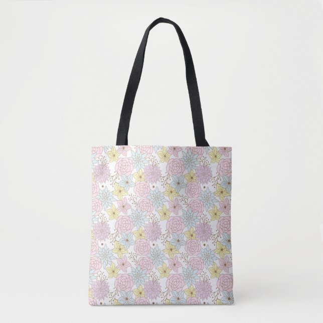 bolsa tote de flores de primavera (Frente)