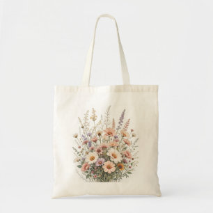 Bolsa Tote de Flores Silvestres Vintage, Bolsa Tot