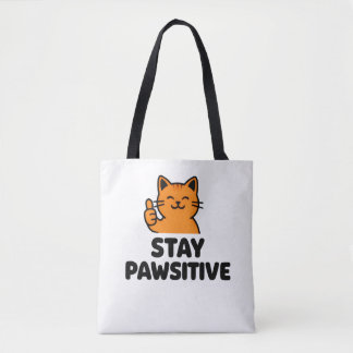 bolsa tote de gato Ginger fique pawsitivo