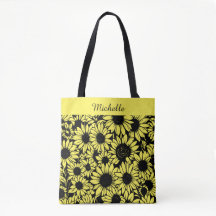 bolsa tote de girassóis personalizados
