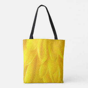 Bolsa Tote de Impressão Total com Pétalas Amarelas