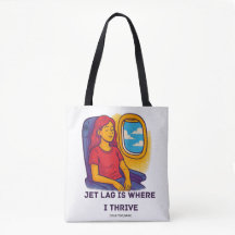 Bolsa Tote de Jet Lag | Adicionar Texto/Nome