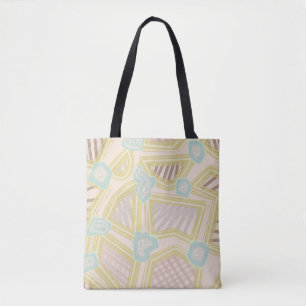 Bolsa Tote de Linha Arte e Formas Pastel Modernas