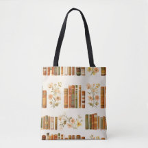 Bolsa Tote de Livro Floral Vintage | Estética de B