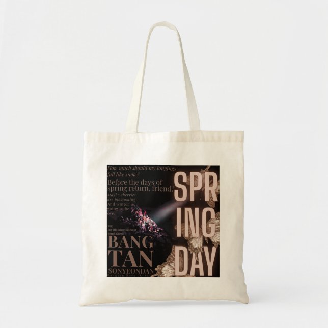 Bolsa Tote de Lona Floral Nostalgia (Frente)