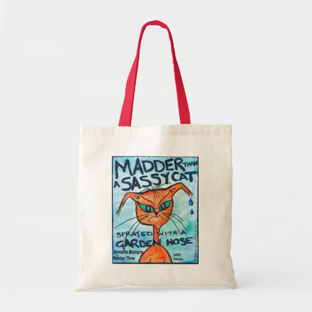 Bolsa tote de lona Sassy Cat (Frente)