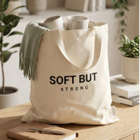 Bolsa Tote de Lona | Tipografia Preta Estética