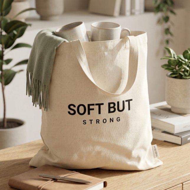 Bolsa Tote de Lona | Tipografia Preta Estética (Criador carregado)