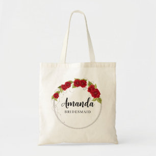 Bolsa tote de Noiva minimalista com Rosas Turcas V