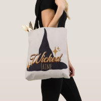 Bolsa Tote de Nome Malvado com Chapéu de Bruxa Ret