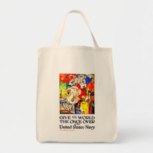 Bolsa Tote Dê o mundo uma vez sobre