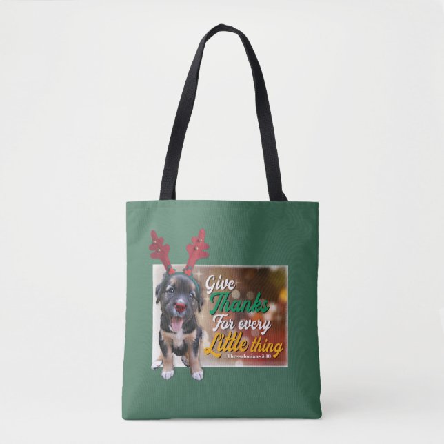 Bolsa Tote Dê Obrigados para cada coisinha (Frente)