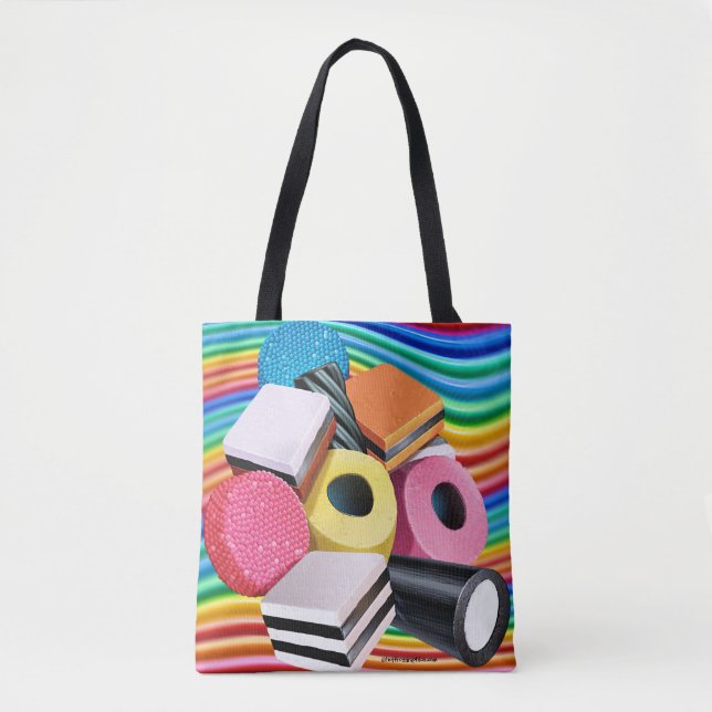 Bolsa Tote de Ombro. Candy Allsorts cascade (Frente)