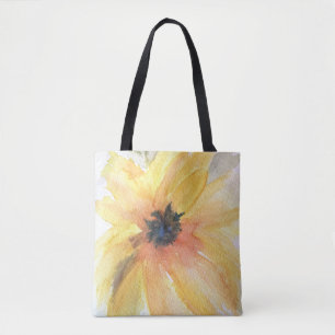 Bolsa Tote de Ombro com Estampa Total de Girassol