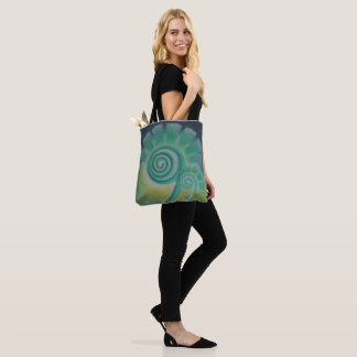 Bolsa Tote de Ombro Fiddle Fern Energy Pastel Art