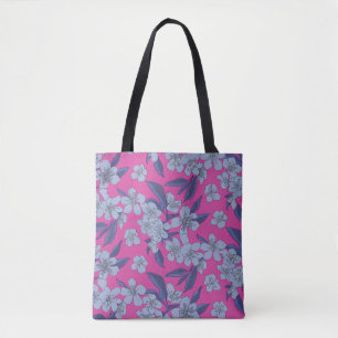 Bolsa Tote de Ombro Floral Rosa Ousado