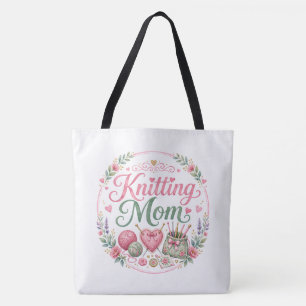 Bolsa Tote de Ombro para Mãe Tricoteira