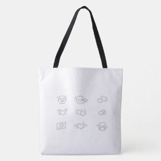 Bolsa Tote de Ombro Reutilizável - Arte estética f