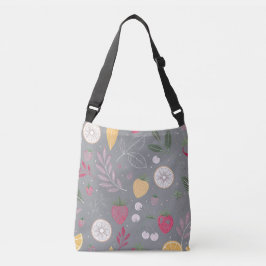 “Bolsa Tote de Padrão de Frutas Florais Coloridas”