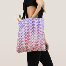 Bolsa tote de padrão fofo contínuo