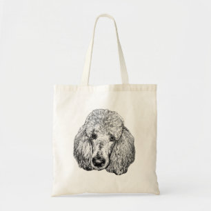 Bolsa Tote de Poodle Detalhada – Retrato de Cachor