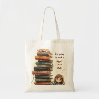 Bolsa Tote de Prateleira de Livros Maior