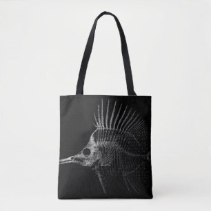 Bolsa Tote de Raio-X de Esqueleto de Peixe Gótico