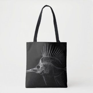Bolsa Tote de Raio-X de Esqueleto de Peixe Gótico