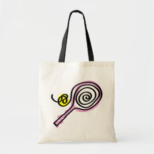 Bolsa tote de raquete de tênis rosa fofa