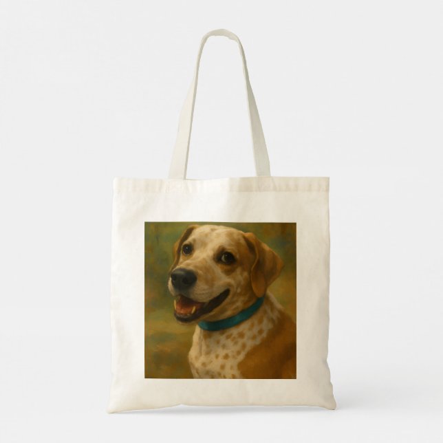 Bolsa Tote de retrato de cachorro  (Verso)