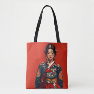 Bolsa Tote de Retrato de Hanbok Moderno