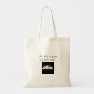Bolsa tote de teclas de piano personalizadas para 