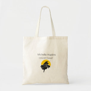 Bolsa tote de teclas de piano personalizadas para 