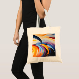 Bolsa Tote de Tela com Arte Abstrata Estilosa