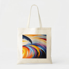 Bolsa Tote de Tela com Arte Abstrata Estilosa