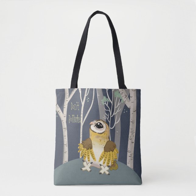 Bolsa Tote Dê um Hoot! Barn Owl (Frente)